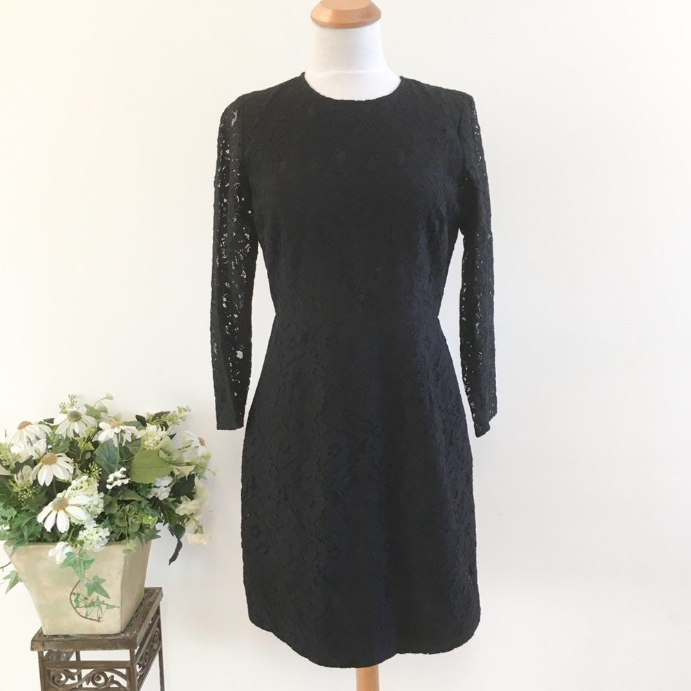 J. Crew Black Floral Lace Dress - Picture 3 of 12